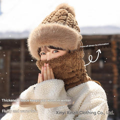 Brown riding hat with protective ear warmers
