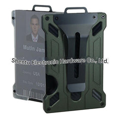 aluminium card wallet with work badge
