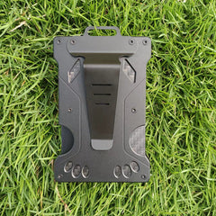 RFID aluminium card wallet showcasing ID slot