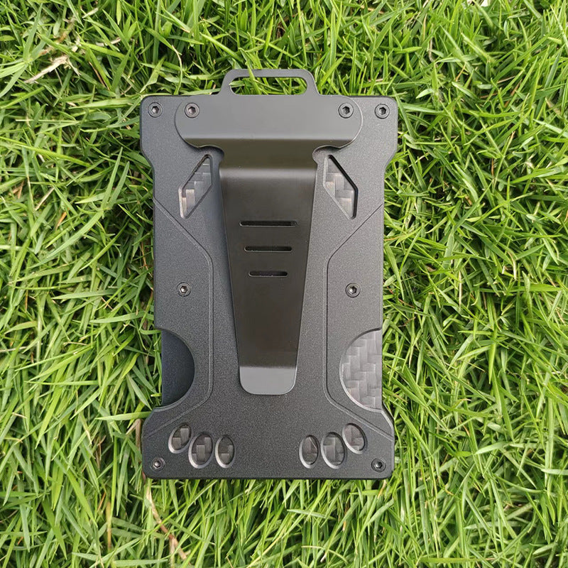 RFID aluminium card wallet showcasing ID slot