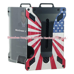 variety of aluminium card wallets display