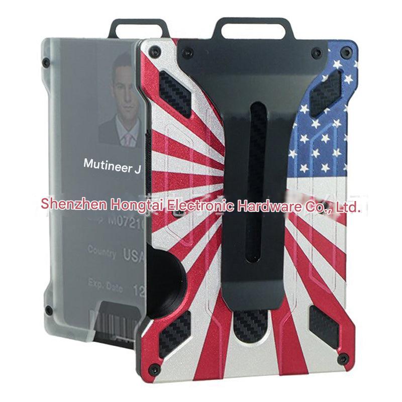 variety of aluminium card wallets display