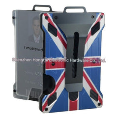 RFID blocking aluminium card wallet in black