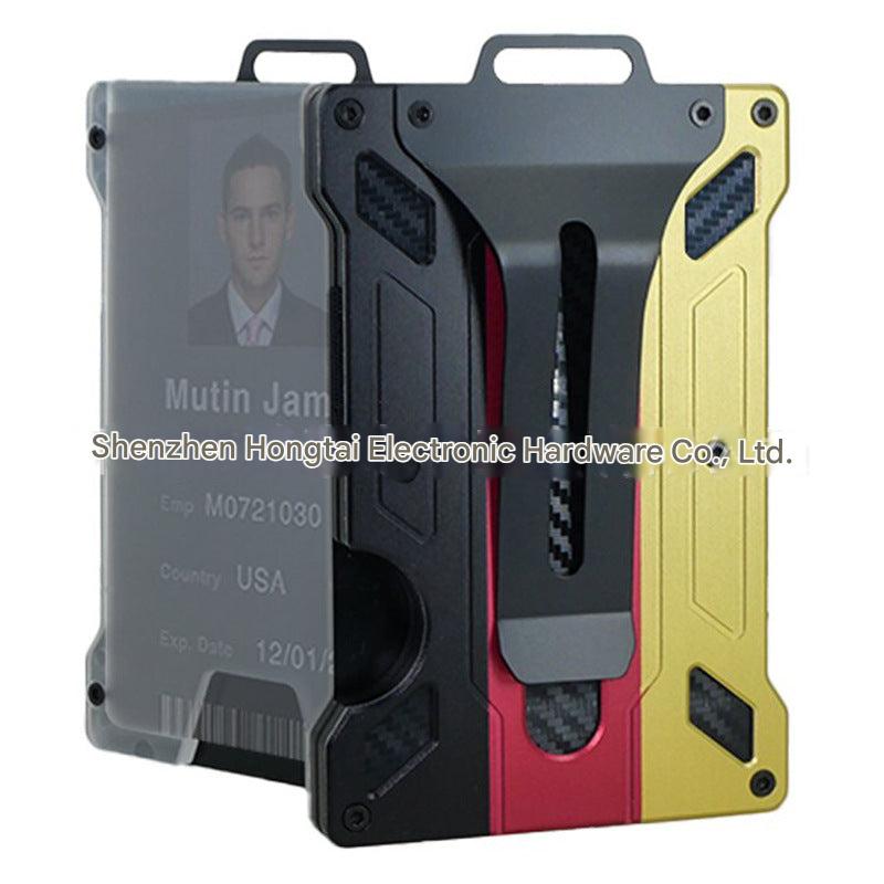 royal blue card holder with RFID protection