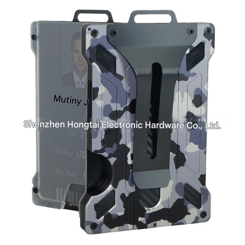 RFID aluminium card wallet showcasing ID slot