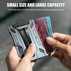 royal blue card holder with RFID protection