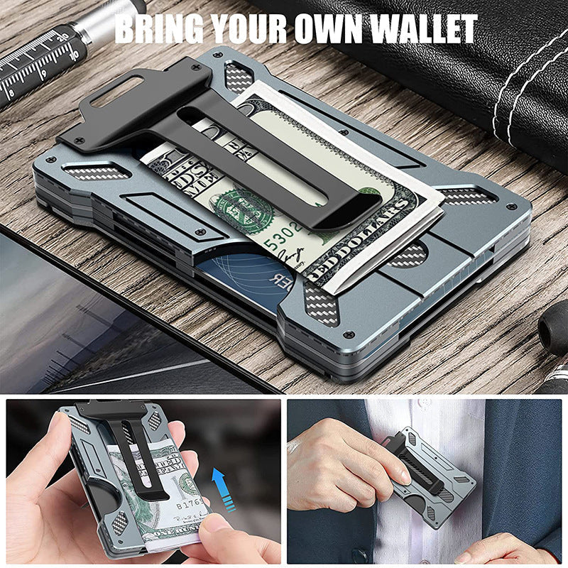 military green aluminium wallet for everyday carry