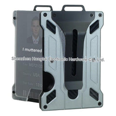 RFID aluminium card wallet showcasing ID slot