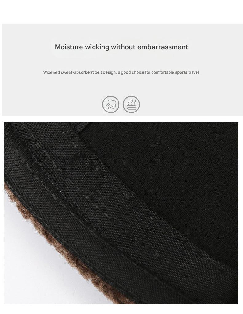Gray PU leather ear flap cap for winter