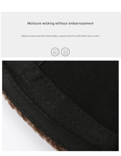Gray PU leather ear flap cap for winter