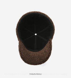 Warm PU leather winter hat for men with ear flaps