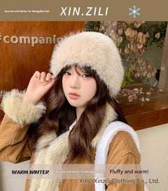 Cozy winter faux rabbit fur hat for women - image 1