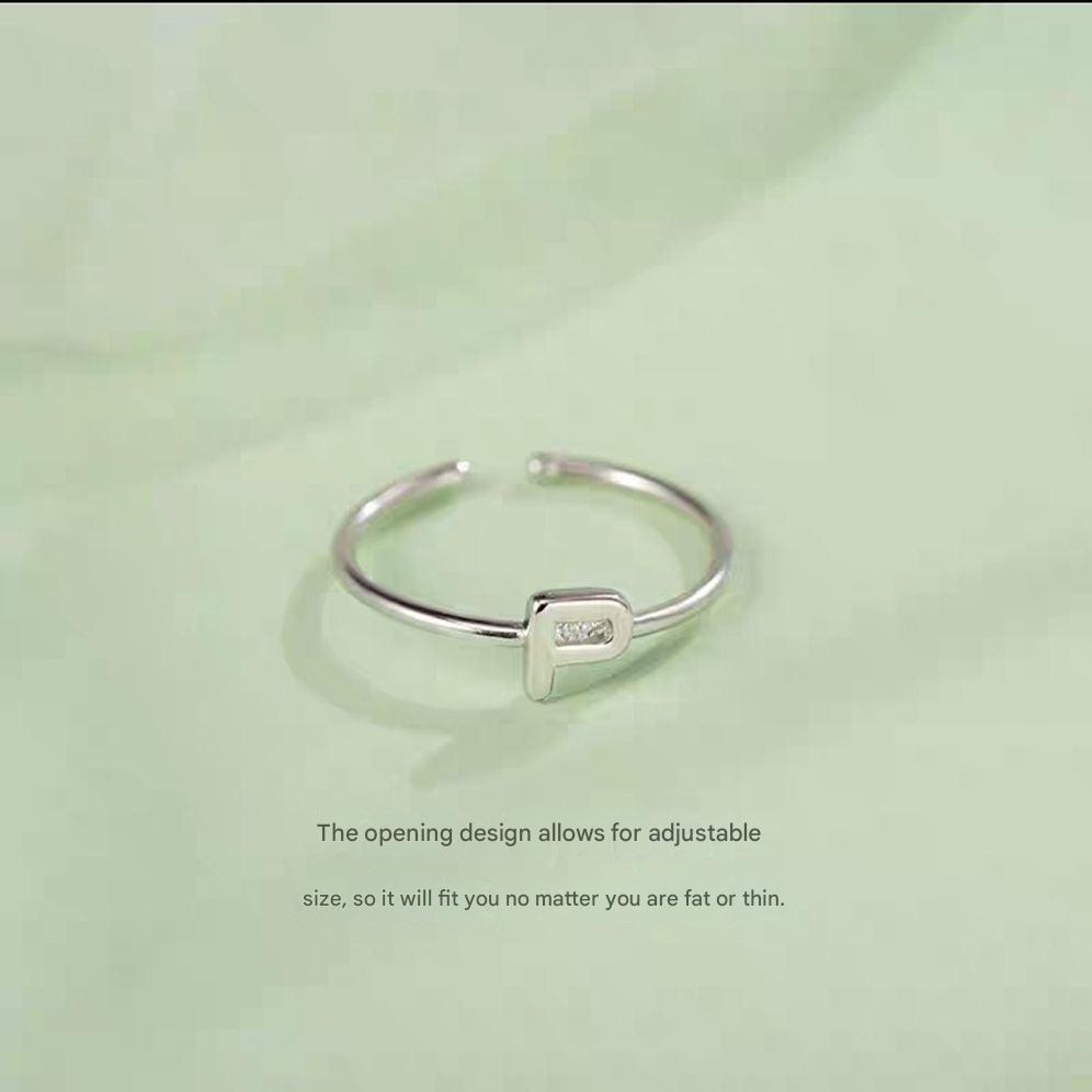 Korean style Alphabet Ring