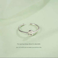 Trendy couple wearing Adjustable Alphabet Rings