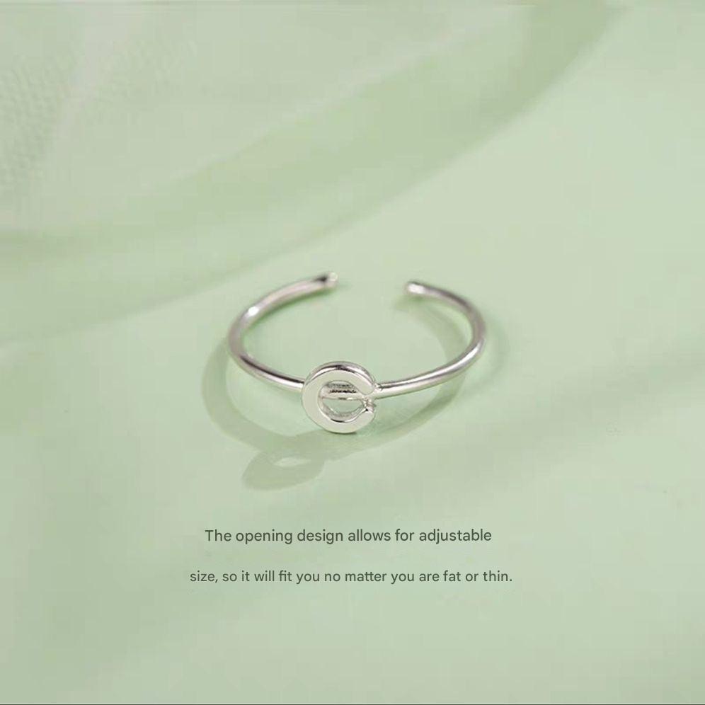 Personalised Alphabet Ring with letters A-Z