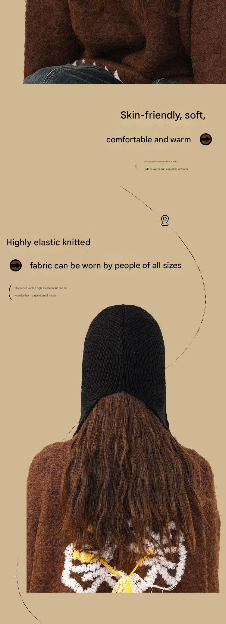 Flat lay of black winter accessories