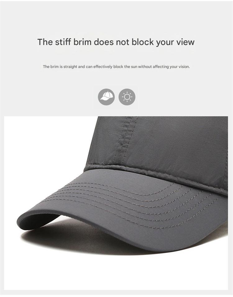 Navy blue breathable baseball cap displaying comfort