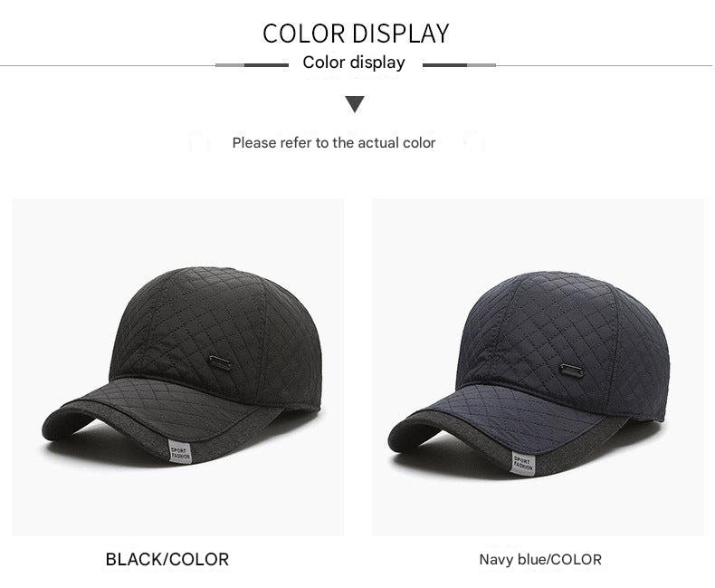 Stylish winter baseball cap for men in black