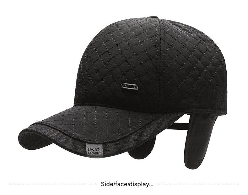 Front view of men's winter baseball cap