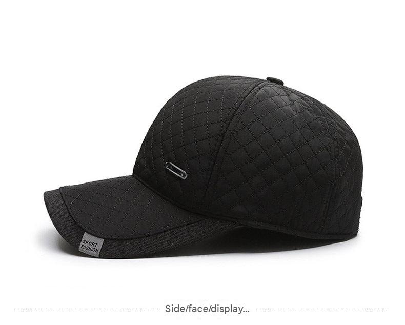 Men's winter baseball cap in outdoor setting