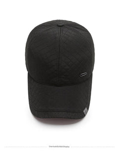 Side view of men's winter baseball cap with ear protection