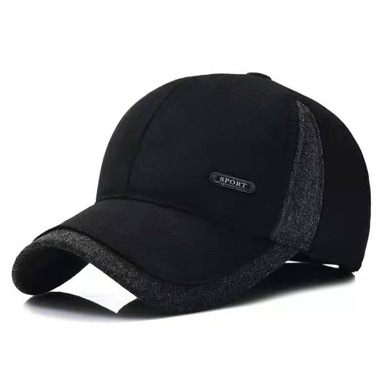 Cotton baseball cap with ear protection - image 3