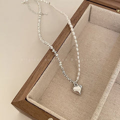 Chic Women's Silver Pearl Necklace Image 9