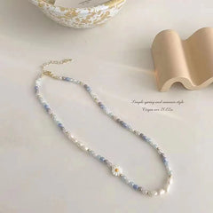 Chic Women's Silver Pearl Necklace Image 7