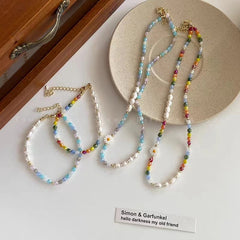 detailed view of the beaded necklace