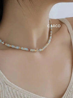Unique Vintage Style Shoushan Stone Necklace image 1