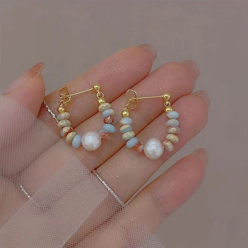 Shoushan stone necklace draping elegantly