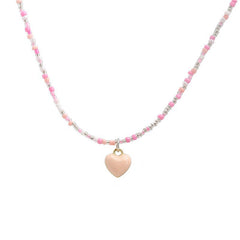 Star charm detail on colourful bead necklace