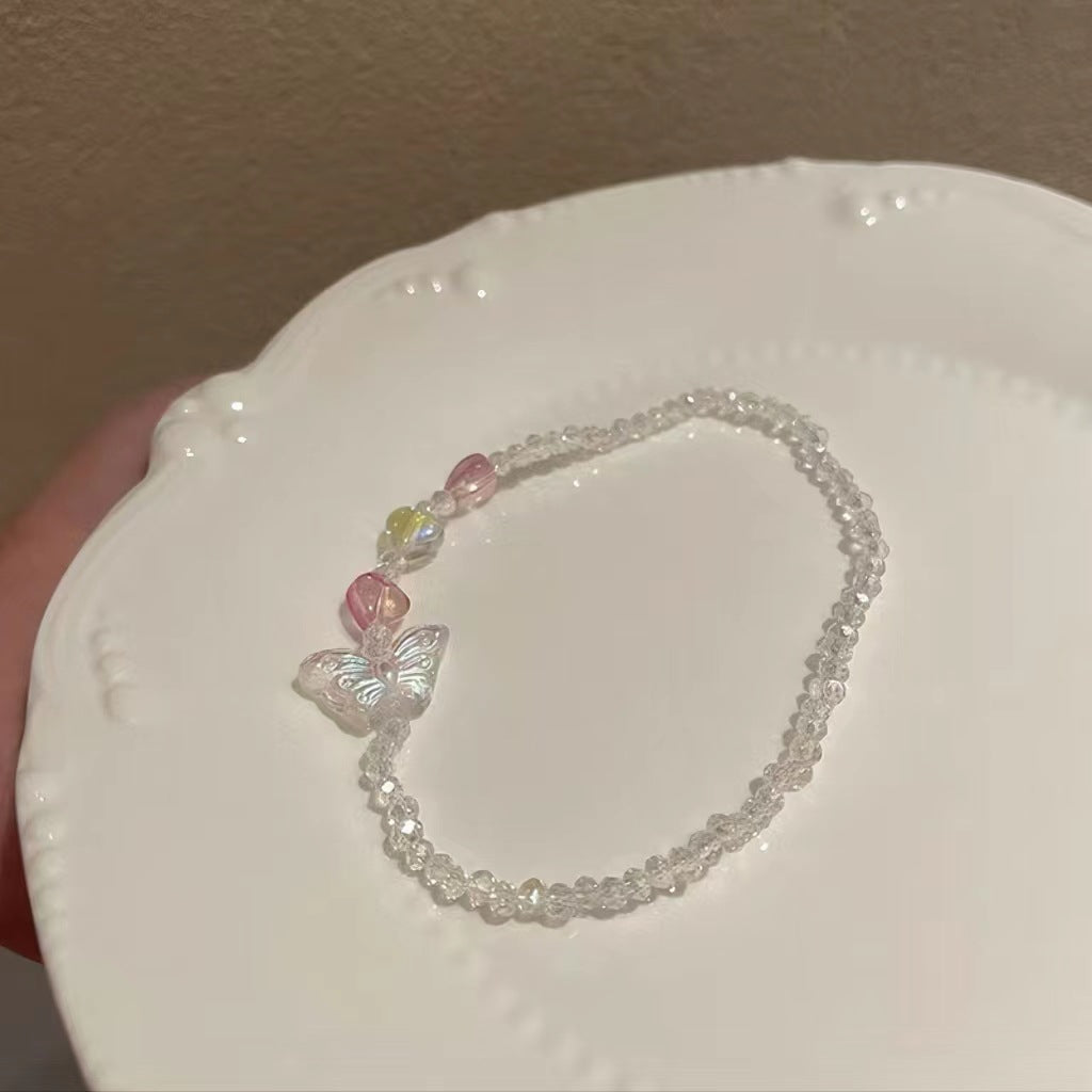 colorful bracelet featuring butterfly charms
