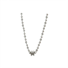 Minimalist Butterfly Design Necklace flat lay