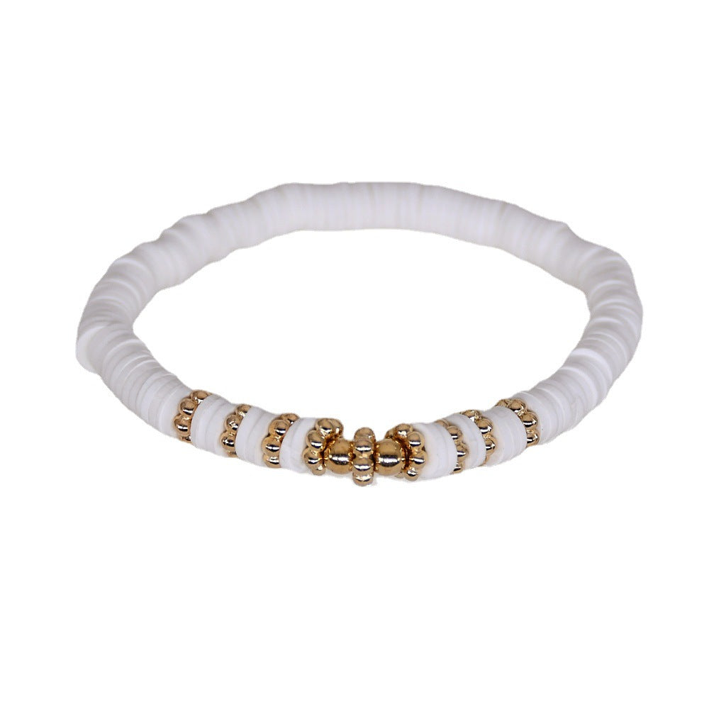 Handcrafted soft polymer clay bracelet for women