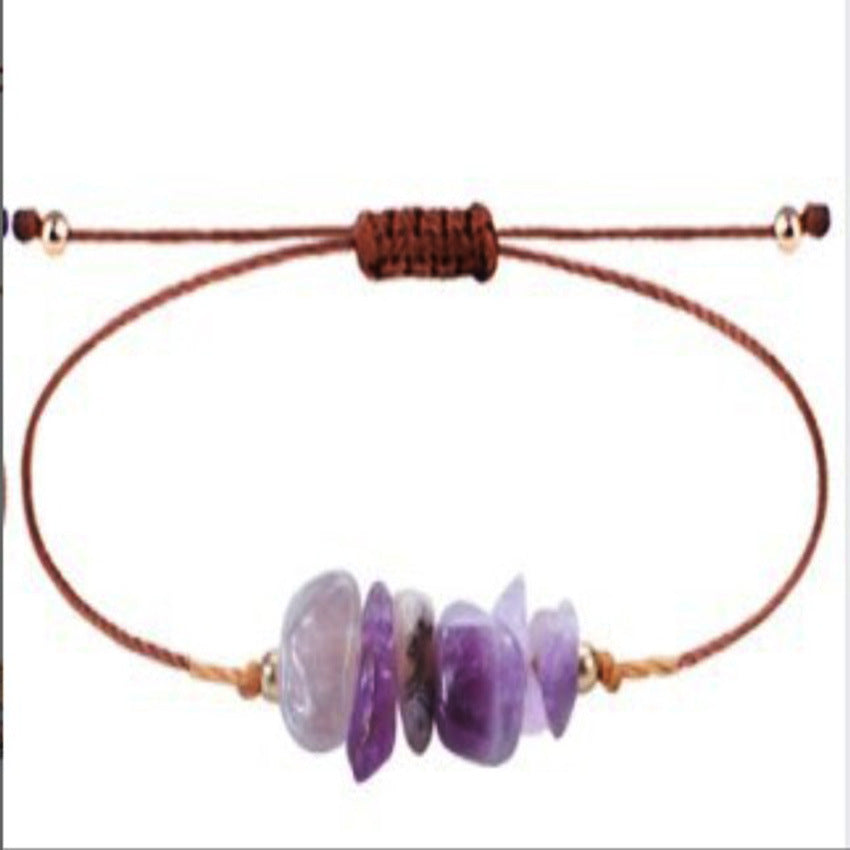 Woman wearing a fashionable beaded bracelet