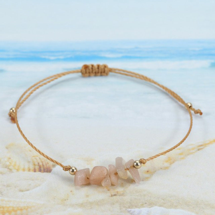 Handcrafted natural stone bracelet with vivid colours