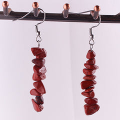 Handmade Natural Stone Crystal Drop Earrings Image 9
