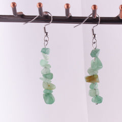Handmade Natural Stone Crystal Drop Earrings Image 1