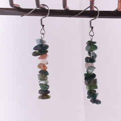 Handmade Natural Stone Crystal Drop Earrings Image 2