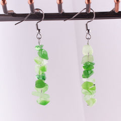 Handmade Natural Stone Crystal Drop Earrings Image 3