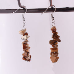 Handmade Natural Stone Crystal Drop Earrings Image 6