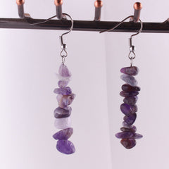 Handmade Natural Stone Crystal Drop Earrings Image 7