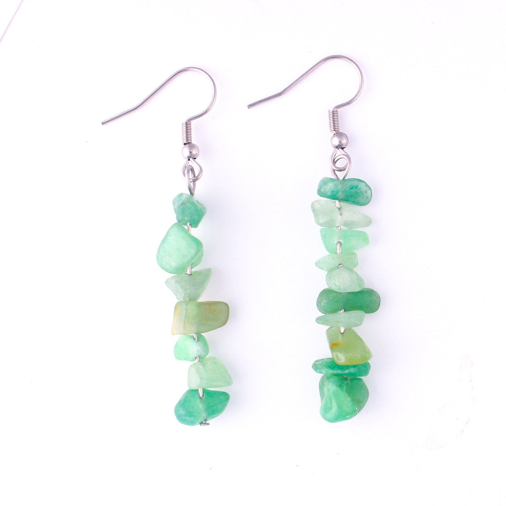 Handmade Natural Stone Crystal Drop Earrings Image 5