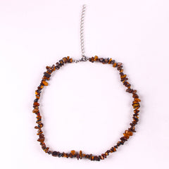 Close-up of unique crystal necklace design