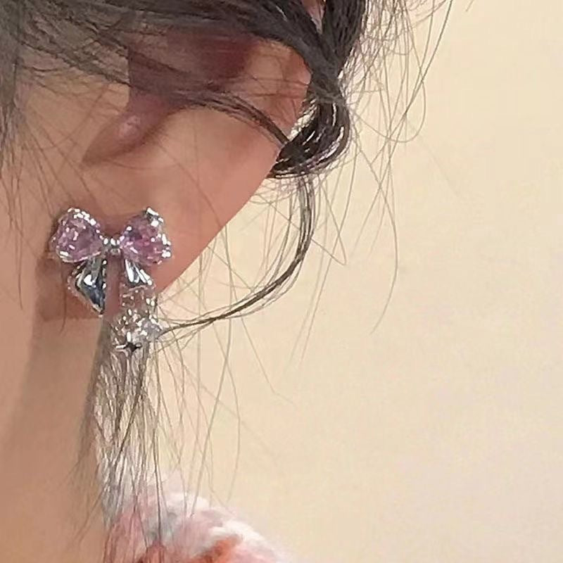 Zircon ear studs on display image 4
