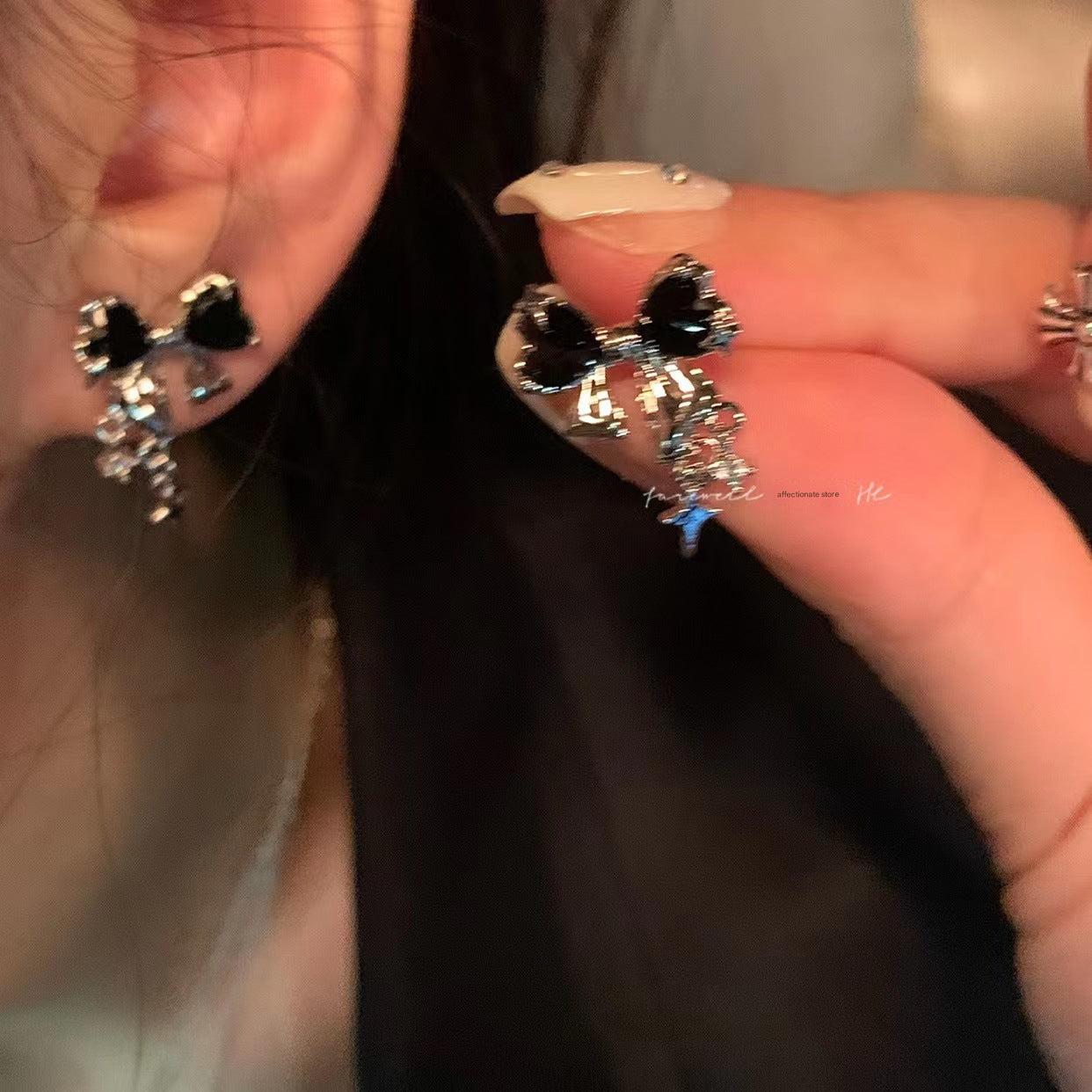 Colorful zircon ear studs collection image 6