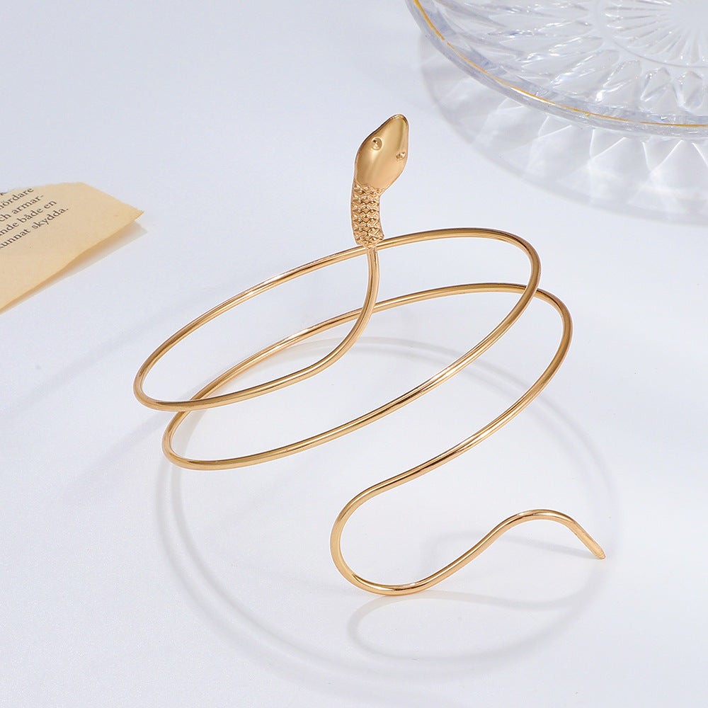Glamorous snake cuff bracelet showcased image 10