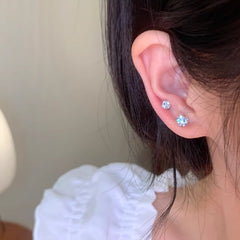 set of zircon ear studs for women