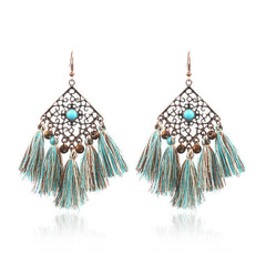 women's alloy earrings featured with additional accessories